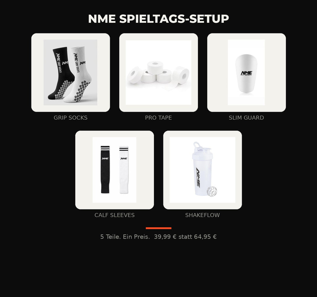 NME Spieltags-Setup als Geschenk für Fußballer